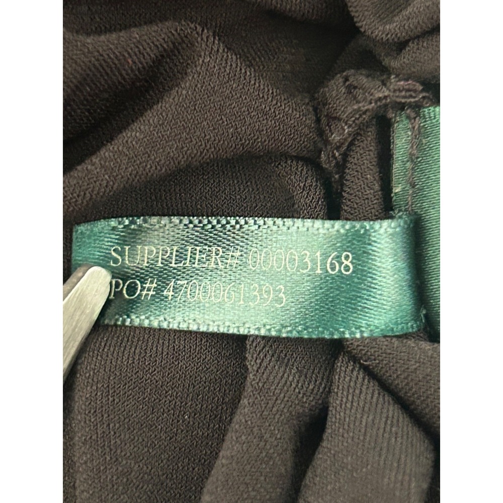 Lauren Ralph Lauren Sheath Dress Womens Size 8 Black Ruched V-Neck Office Career - Picture 10 of 14